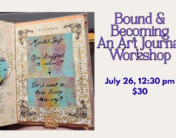 A colorful background of an art journal