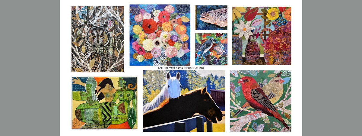 Artist Beth Brown's mixed media paintings