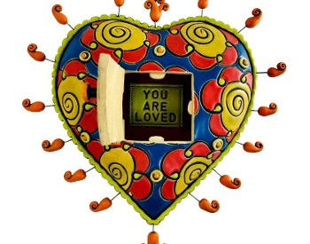 Ceramic Puffy Heart by Julianne Roush