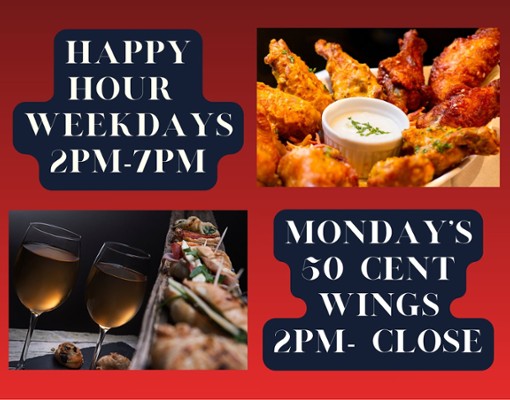 Seven  Bistro Happy Hour weekly