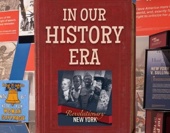 In Our History Era text with historical posters in the background.