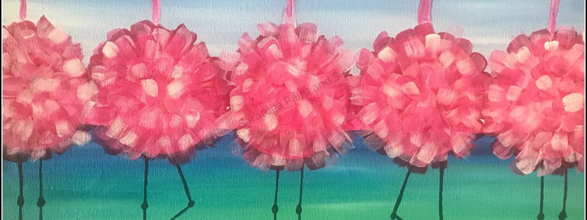 flamingo painting