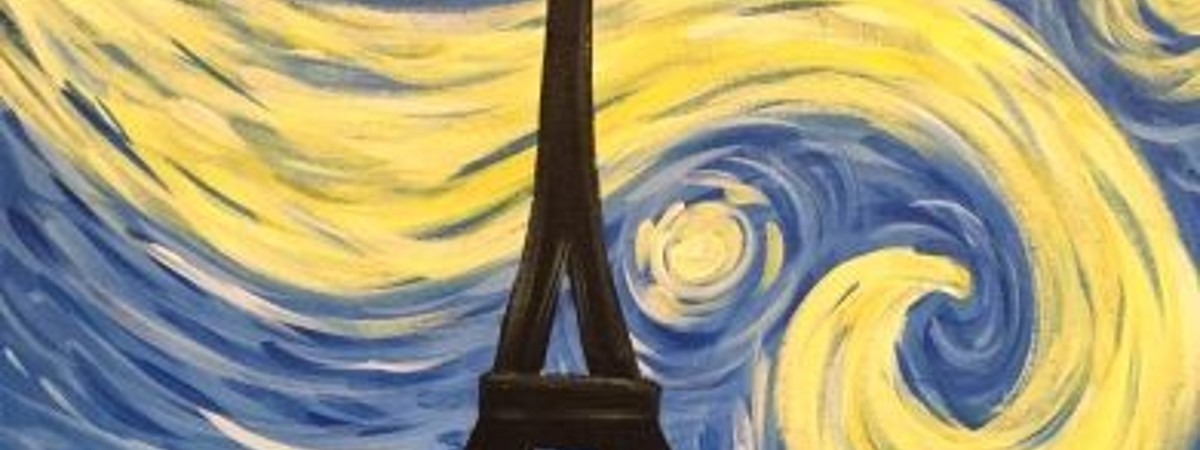 Van Gogh Eiffel tower inspired painting