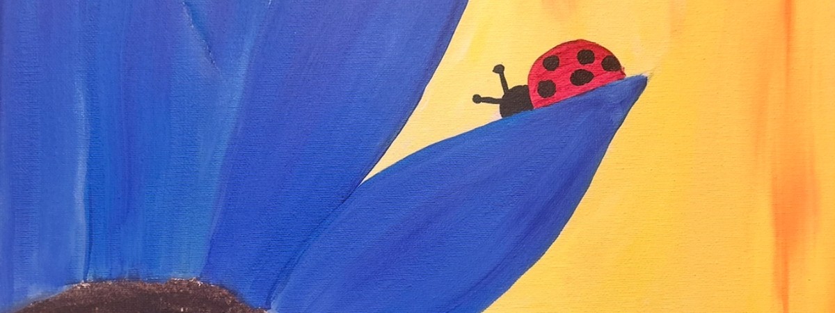Ladybug Love painting
