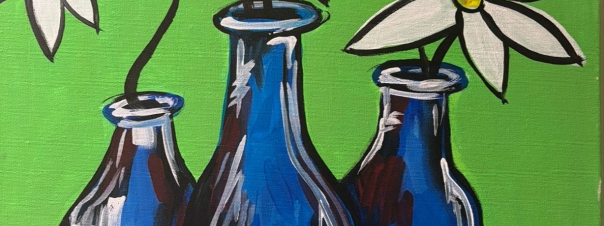 flowers in vases painting