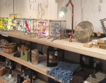 artisan wares on shelves