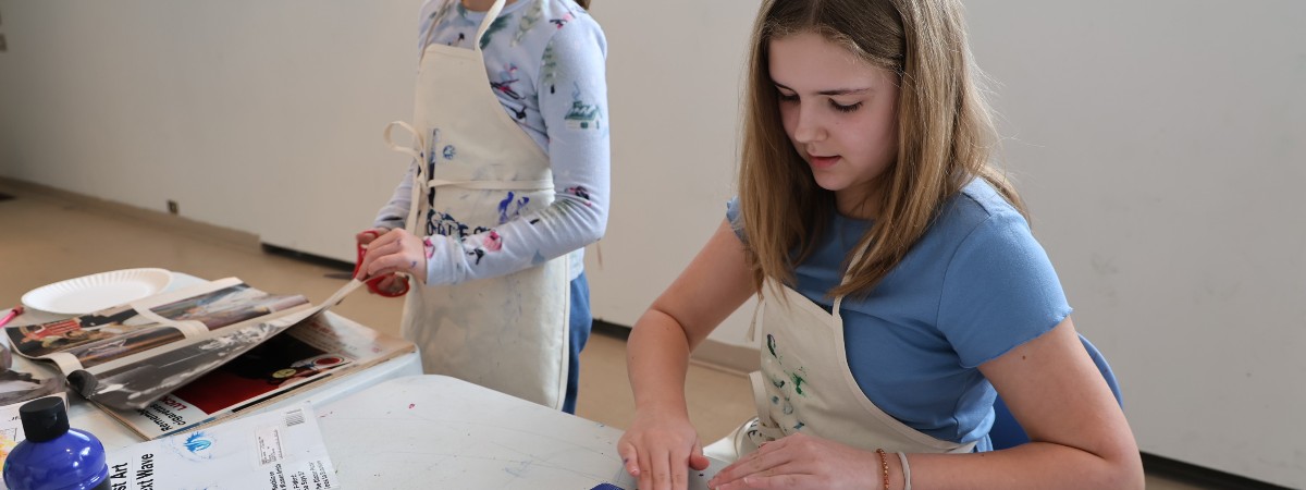 Children making art at The Hyde Collection