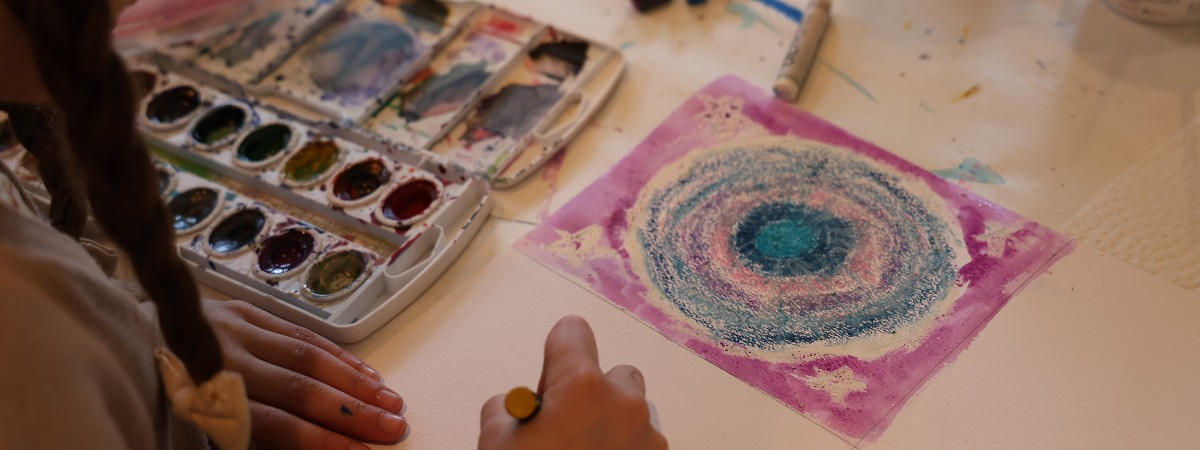 Making art at The Hyde Collection.