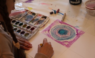 Making art at The Hyde Collection. 