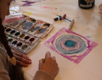 Making art at The Hyde Collection.