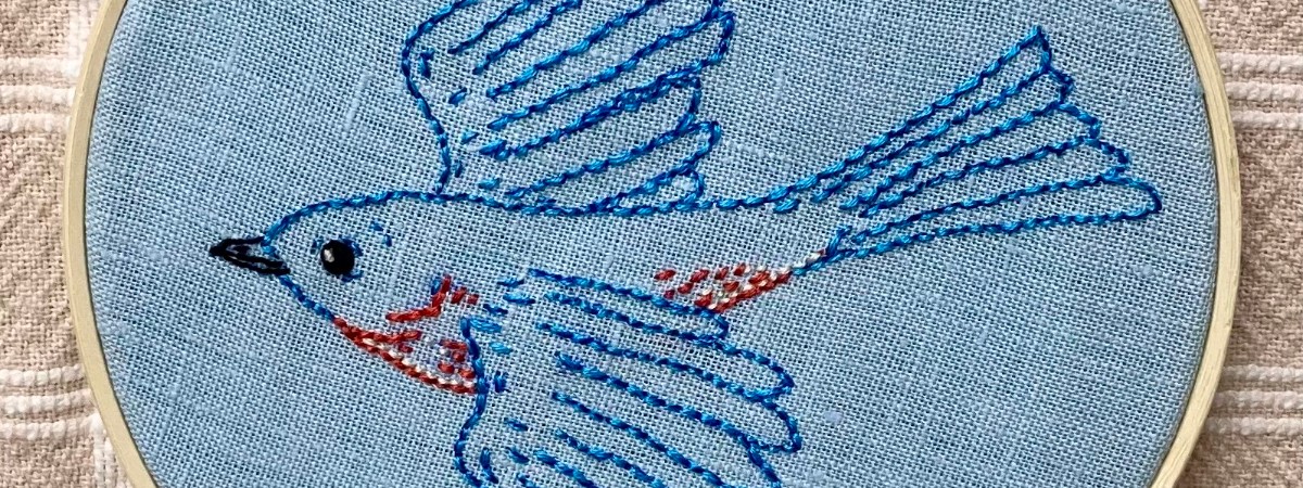 Embroidered Bird Sampler