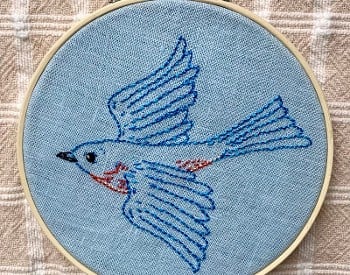 Embroidered Bird Sampler