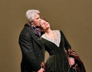 Dmitri Hvorostovsky as Onegin and Renée Fleming as Tatiana in Tchaikovsky's "Eugene Onegin." Photo: Ken Howard / Met Opera