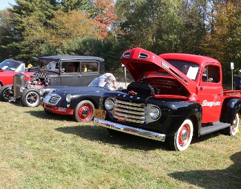 Vehicles at Mayfield Historical Society's Fall Harvest Cruise-In