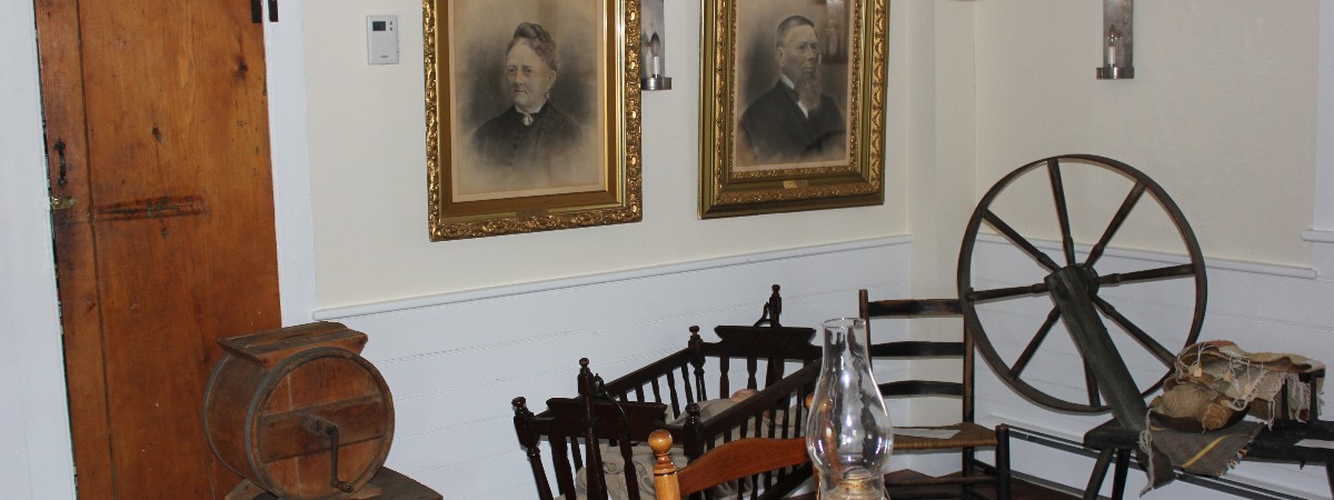Interior of the main room in the 1776 part of the house.