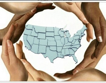 Hands around America