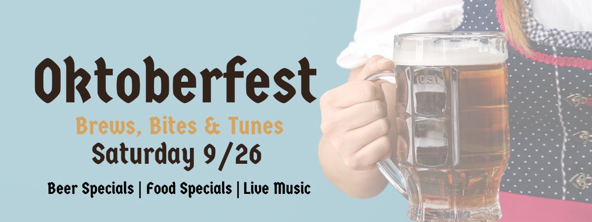 Oktoberfest at Artisanal Brew Works in Saratoga Springs on September 26, featuring German beer, food specials and live music.