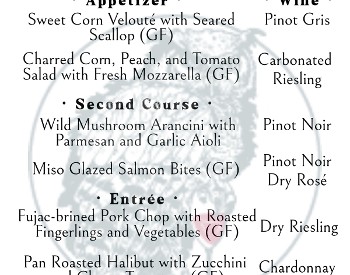 September Wine Pairing Dinner