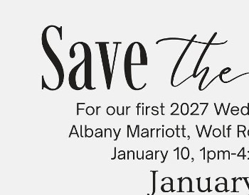 Save the Date Wedding Expo January 10