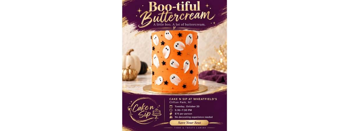 boo-tiful buttercream event poster