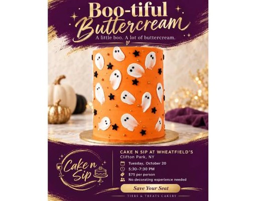 boo-tiful buttercream event poster