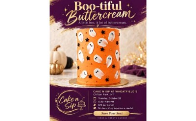boo-tiful buttercream event poster