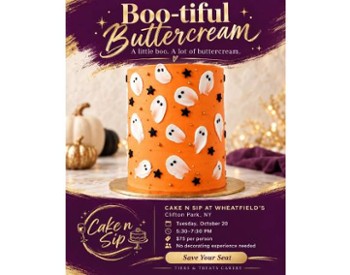 boo-tiful buttercream event poster