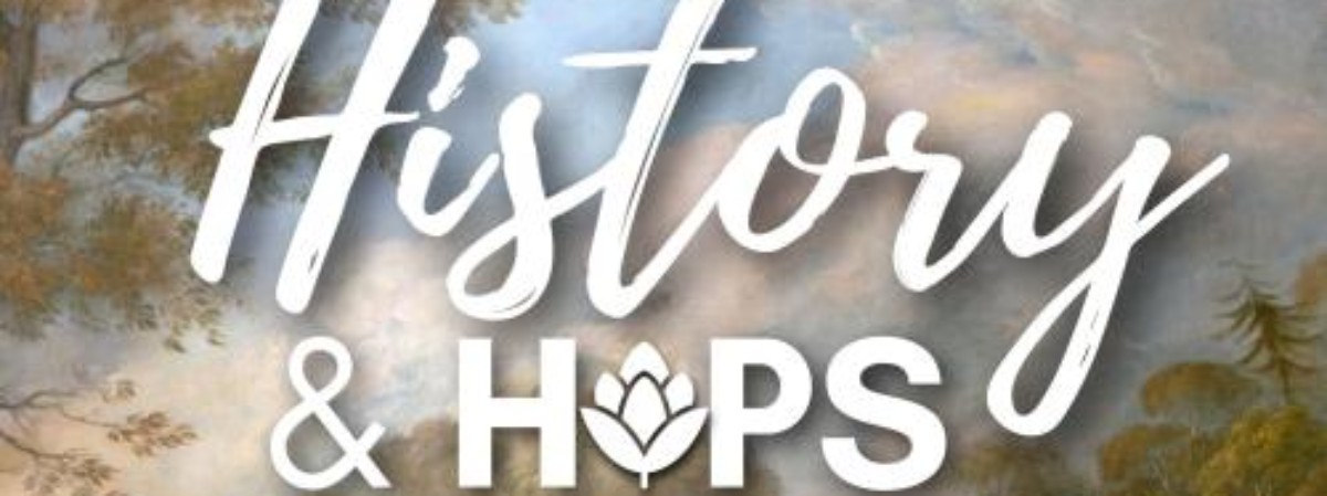 Text reading: History & Hops written in script