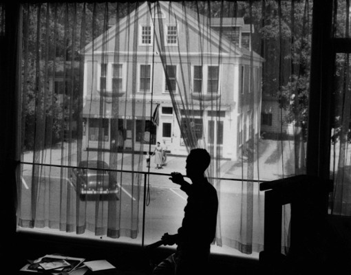 Norman Rockwell looking out over Main Street