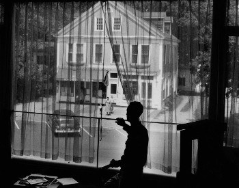 Norman Rockwell looking out over Main Street