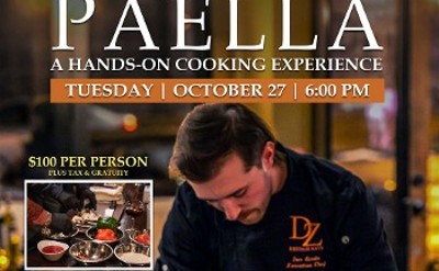 Join Executive Chef Ian Sinda for a hands-on paella experience at Boca Bistro.