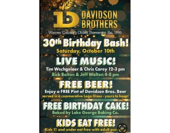 davidson brothers 30th birthday bash poster