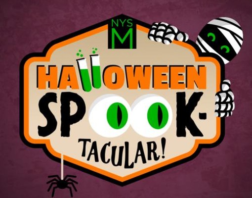 Text written in a fun font reading: Halloween Spooktacular!