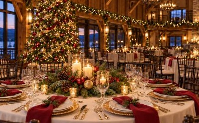 room elaborately decorated for christmas