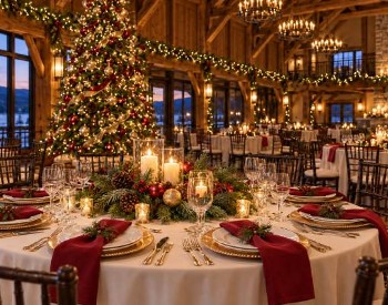 room elaborately decorated for christmas