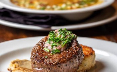 filet mignon and soup
