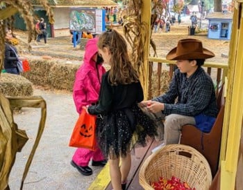 kids trick-or-treating at boo fest