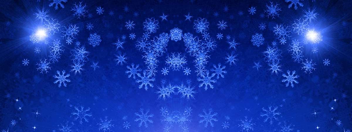 blue sparkles and snowflakes wallpaper