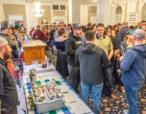crowd at indoor Brewfest