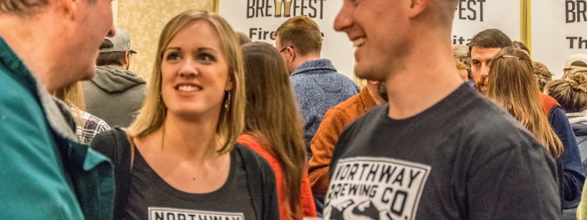 small group at brewfest