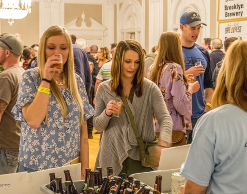 two women at beer sampling