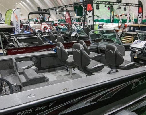 powerboats on display