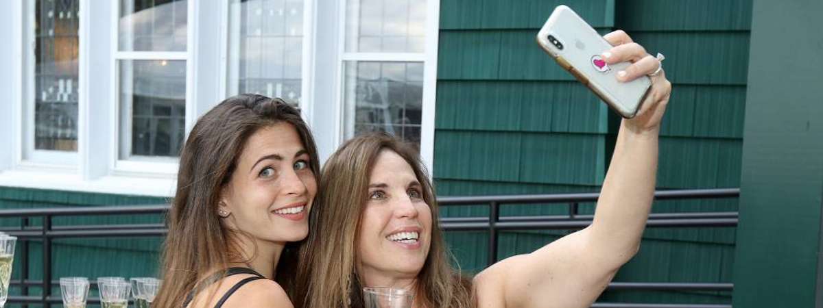 two women taking a selfie