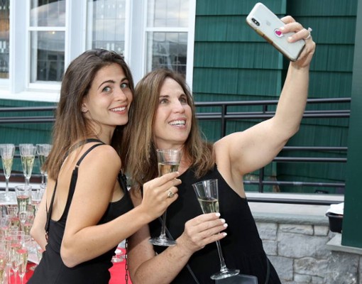 two women taking a selfie