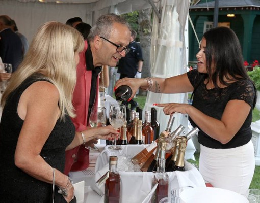 people at a wine tasting