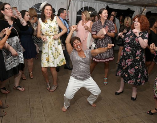 group of women at a party dancing