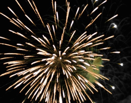 yellow fireworks