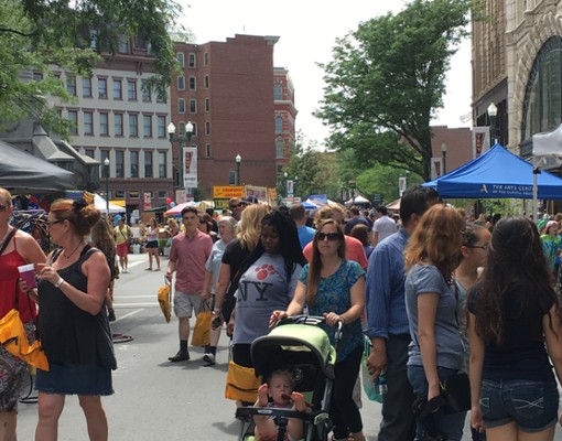 crowd in the street