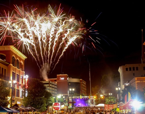 fireworks at night