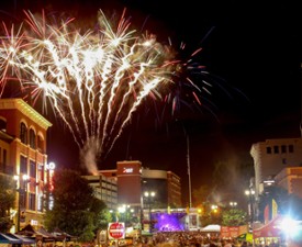 fireworks at night